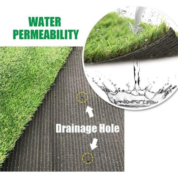 Artificial Grass Outdoor Rug 4 FT X 7 FT (28 Square FT) Synthetic Fake Turf Lawn - Picture 4 of 7